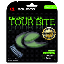 Lade das Bild in den Galerie-Viewer, Solinco Tour Bite Soft 1.25 mm Tennissaiten Set – Weiche Co-Poly Saite für maximalen Spin & Kontrolle