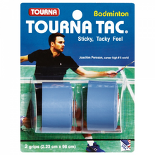 Lade das Bild in den Galerie-Viewer, Tourna Tac Badminton Overgrip – 2er Pack (Weiß, Blau & Schwarz)