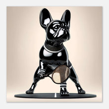Load image into Gallery viewer, &quot;Grand Slam Pooch: French Bulldog Tennis Champion&quot; Premium Poster auf mattem Papier
