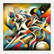 Load image into Gallery viewer, &quot;Abstract Ace - The Artistry of Tennis&quot; - 50x50cm Premium Poster auf mattem Papier
