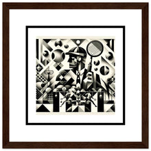Load image into Gallery viewer, &quot;Strategic Play - Checkmate on the Court&quot; Premium-Poster aus mattem Papier mit Holzrahmen
