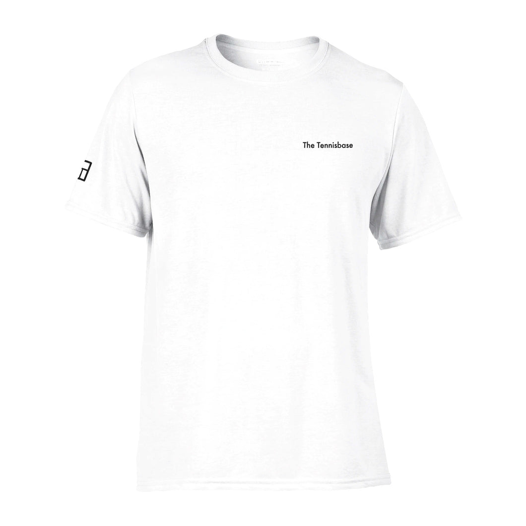 The Tennisbase Letter Stitch Performance Unisex-T-Shirt mit Rundhalsausschnitt