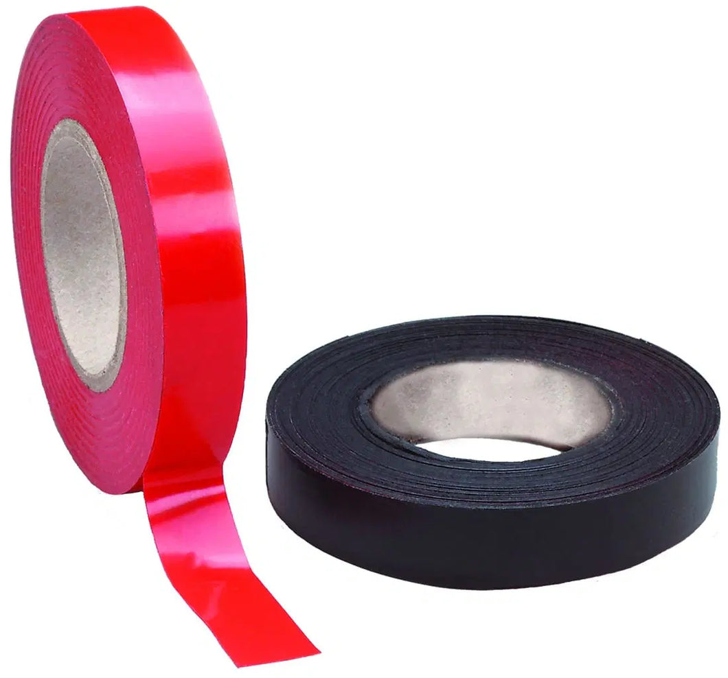Tourna Finishing Tape Schwarz, Rot  – Griffband Abschlussband für Tennis, Badminton & Squash