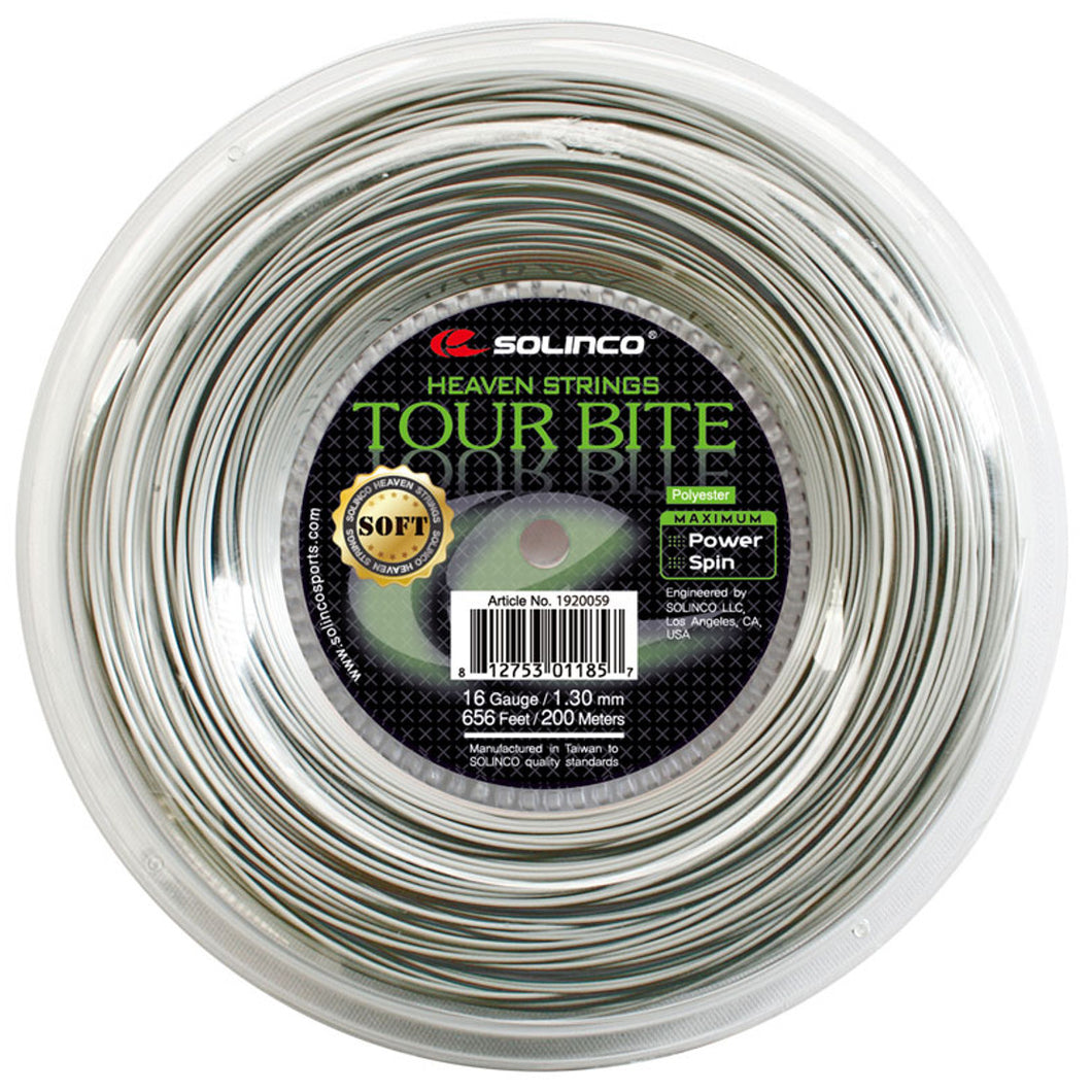 Solinco Tour Bite Soft 1.25 mm – 200 m Tennissaitenrolle | Spin & Komfort für Turnierspieler