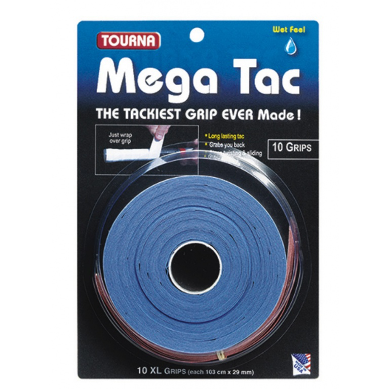 Tourna Mega Tac XL Griffbänder 10ner Packung (Blau)