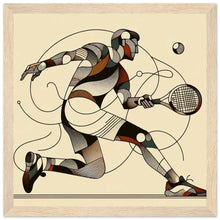 Lade das Bild in den Galerie-Viewer, &quot;Vivid Volley&quot; Premium-Poster aus mattem Papier mit Holzrahmen
