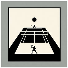 Load image into Gallery viewer, &quot;Monochrome Match – Essence of Tennis Art&quot; Premium Poster auf mattem Papier
