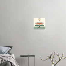 Lade das Bild in den Galerie-Viewer, &quot;Sunset Game - A Tennis Court&#39;s Serenity&quot; - Premium Poster auf mattem Papier
